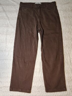 Men's Brown Straight-Leg Pants